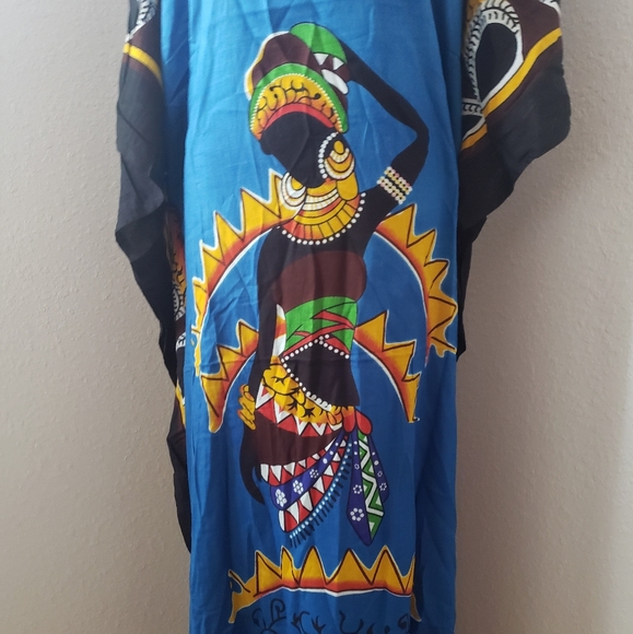 Just In: New/NWT African Woman Turquoise Kaftan … - Picture 3 of 14